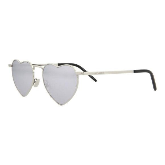 Saint Laurent Unisex Cat Eye Silver Silver Silver Fashion Designer Eyewear - Picture 3 of 5